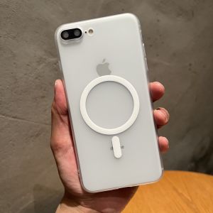 Ultra-Thin Magnetic Absorption Frosted Wireless Charging Compatible iPhone 7/8 plus Protective Case Simple PC Hard Shell