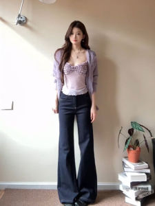 CHANGTONG | Youthful Sweet Purple Knit & Camisole Set