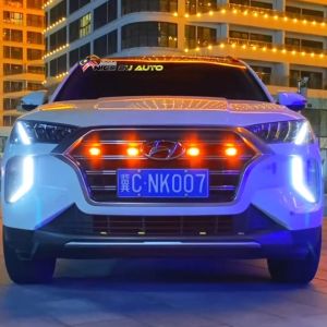 Car LED Front Grill Bumper Lights Pickup Truck SUV Flashing Warning Lamp Waterproof Accessories