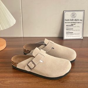 H8 | Giày Mule Bệ Cao Mới Thu Dễ Xỏ
