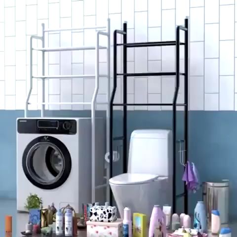 Rak Toilet Organizer Rak Mesin Cuci Besar Rak Stainless Steel Rak Kamar ...