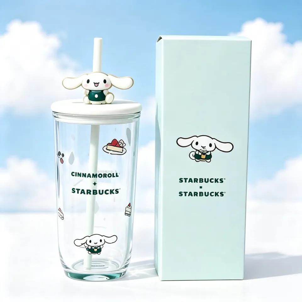 Starbucks | Cinnamoroll Cartoon Glass Straw Tumbler | Lazada Singapore