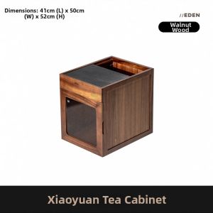 JIAZHU | Walnut Wood Mobile Tea Water Cabinet