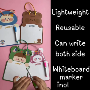 Whiteboard with Timetable Animal Theme Small Writing Board for Children Goodie Bag Birthday Gift