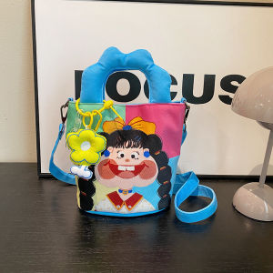 Cô Gái Hoa Hồng Thiết Kế Ban Đầu Túi Xô Polyester Mềm Lót Đôi Rễ Dây Đeo Vai Khóa Nam Châm Đóng Cửa Sử Dụng Hàng Ngày Đeo Tất