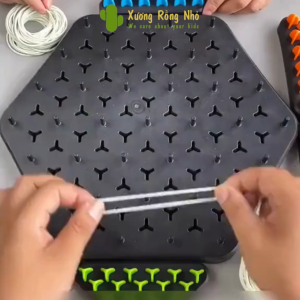 Đồ Chơi Cờ Liên Xích Tam Giác Trí Tuệ Cho Bé – Boardgame Xếp Hình Tam Giác Bằng Dây Chun Xương Rồng Nhỏ