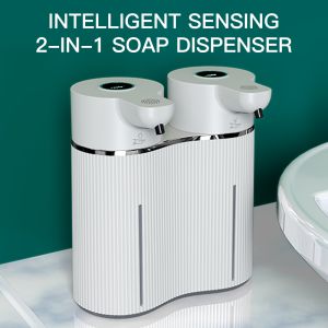 Double-Head Touchless Foam/Gel Infrared Induction Electric Automatic Senor Soap Dispenser Wall-Mounted Hand Washing Pump Machine