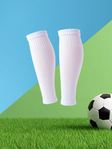 2 Packs Mens Grip Soccer Socks and Football Leg Cover Non-Slip Leg Shin Guards Cover for Basketball Football Sports