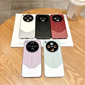 Case for OPPO Find X8 Pro Luxury PU Leather Phone Case Hard Back Cover Electroplating Frame Fine Hole Lens Film Anti-drop Shockproof Protective Case