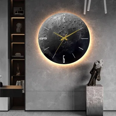 Moon Silent Atmosphere Light Sandstone Wall Clock