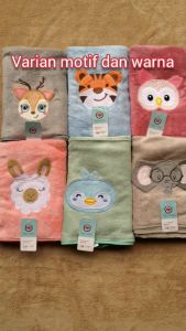 Handuk Mandi Bayi Anak Microfiber PREMIUM BORDIR ANIMAL ZAK15