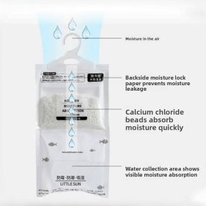 MONLEYTA | Hanging Dehumidifying Bag Calcium Chloride Strong Moisture Absorber Anti-Mold Reusable Hanging Damp Proof Bag Water Absorber