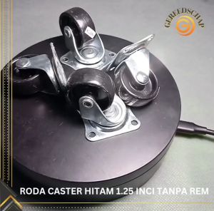 4 pcs Roda Caster Hidup 1.25 Inci Hitam Roda Etalase