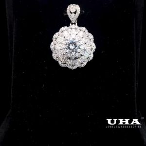 M1590 Mặt và dây chuyền nữ đính đá CZ cao cấp sáng lấp lánh