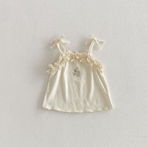 Lightweight Summer Baby Girls Outfit Sleeveless Tank Top and Skirt Shorts Set