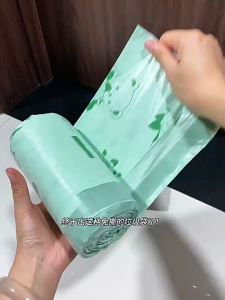 100Pcs Tear-free Trash Bag Thick Portable Garbage Bag Kitchen Waste Drawstring Garbage Affordable Package 加厚免撕垃圾袋 抽绳款