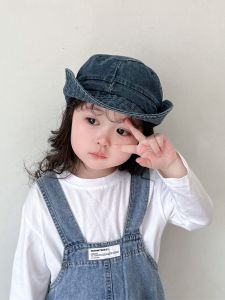 Kids Big Brim Hat Spring & Fall Travel Sun Hat Baby Girl Cowboy Hat Retro Sports Alpine Cap Boys