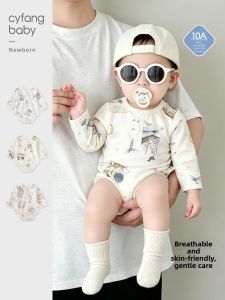 CAIYINGFANG | Autumn Cotton Cartoon Print Newborn Baby Bodysuit