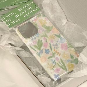 Minimalist Oil Painting Spring Stylish Apple 15promax Huawei Mate60pro Classy Ins Style Phone Case Iphone14pro Glory Men and Women Oppo Film Shell Vivo Xiaomi 12