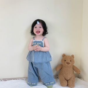 Cute Childrens Denim Outfit Set