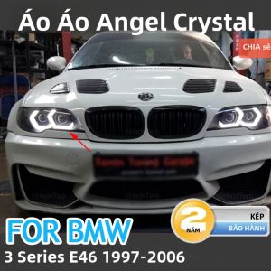 Đèn Angel Eye Ban Ngày Kiểu M4 Siêu Sáng Cho BMW 3 Series E46 1997-2006 Chất Liệu PC Cụm Đèn Pha Điện Áp Kép 12V/24V