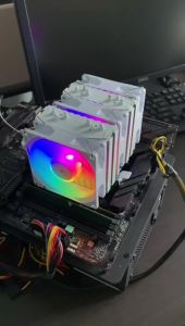 6 Heat Pipes 90MM RGB CPU Cooler Heatsink Silent Computer Processor Cooler for Intel LGA115X 1200 1700 2011 X99 X79 AMD AM4 AM5