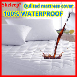 Quilted Mattress Pad Waterproof Mattress Cover Fitted up to 12 Inch Deep Pocket Mattress Protector Bed Topper