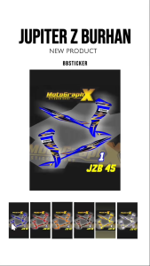 Stiker Motor Stripping TERBARU Hologram Jupiter Z Burhan - Motif Sporty & Elegan jzb 45 hologram