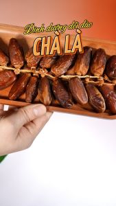 Chà là không cành Deglet Nour Tunisia hộp 285-500g _ Chà là Tunisa khô tự nhiên_Chà là sấy khô hoàn toàn tự nhiên thớ thịt mềm nhiều mật