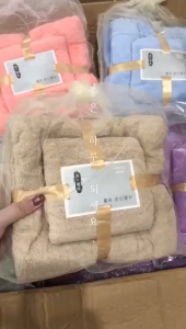 OS - D311 - HANDUK 2IN1 COTTON TOWEL Bahan Lembut