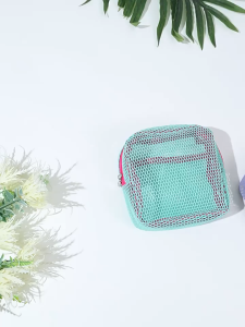 4/1 PCS Mesh Storage Bag Mesh Makeup Bag Data Cable Storage Bag Organizing Bag