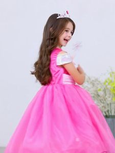 Fairy Gown Dress for Kids Girls Dress Sleeping Beauty Aurora Princess Gift Fancy Party Outfits Off Shoulder Kids Cosplay Dress Glove Crown