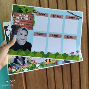 Cetak Jadwal Pelajaran Sekolah Jadwal Piket Bisa Pakai Foto