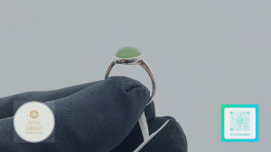 SG LOCAL - Authentic Hetian Jade 925 Silver Ring 和田玉碧玉925银戒子