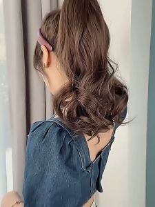 Ngoạm lửng xoăn đuôi N163 ❤️FREESHIP❤️ tóc giả ngoạm kẹp quặm tóc giả nữ kẹp ngoạm tóc giả nữ tóc đuôi ngựa đuôi tóc giả