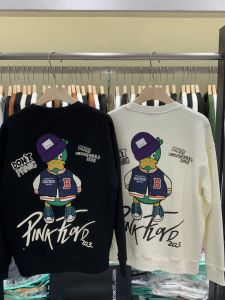 Fashionable Cartoon Print Hoodie Thickened Fleece Youth Autumn Winter Warm Top for Men And Women Trendy round Neck Sweatshirt