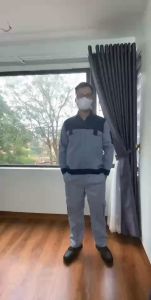 uần áo bảo hộ lao động QA05 vải kaki 3/1 dày dặn phối màu đẹp (1 bộ)