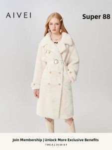 AIVEI | Winter Cozy Elegant British Over-knee Eco-fur Coat