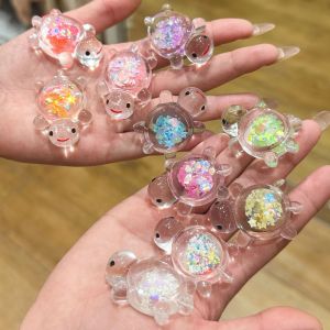 Luminous Glowing Turtle Toy Model Night Light Animal Doll Matching Gift Transparent Colorful Sequins Decorative Piece Toy