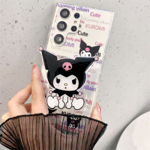 อิน เคสโทรศัพท์ Case Samsung Galaxy S25 S24 + A15 A25 A35 A55 Ultra FE Plus 5G 4G แบบเรียบง่ายแฟชั่นรุ่นใหม่การ์ตูนน่ารัก Hello Kitty Kuromi Kabi เคสมีขาตั้งใส2025