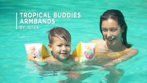 Prosun Intex Tropical Buddies Arm Bands Inflatable Swim Pool Float Floaties Children Age 3 - 6 (WSRA I Octo-Crab)