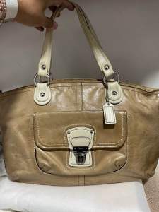 used/preloved authentic tote with flaws