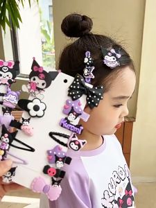 ByKiddos - Set Jepit Rambut Anak-Anak Kuromi Lucu / Jepit Rambut Kartun Gadis Kecil Hiasan Kepala Klip Poni Samping Cantik