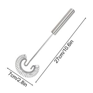 Stainless Steel Spiral Whisk Efficient Egg Beater & Mixer Heavy Duty Wire Whisk For Cooking Baking Blending Sauces Cream
