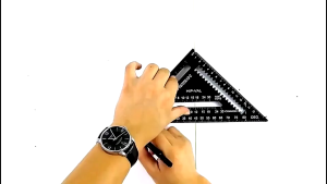 12inch Aluminum Alloy Triangle Ruler Angle Protractor Woodworking Measurement Tool Square Measuring Ruler