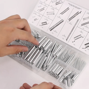 200PCS Zinc Plated Spring Assortment Set - Compression & Extension Springs for DIY Home Repair