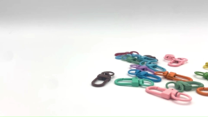 PrinYourStyle 100pcs Mixed Zinc Alloy Swivel Lobster Clasp Keychain Hook