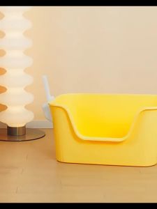 Aimayapet ใหญ่กระบะทรายแมว ห้องน้ำแมว ขอบสูงกันกระเด็น กระบะทรายแบบจัมโบ้ แผ่นดักทรายแมว