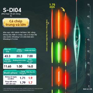 XIAOFENGXIAN | Phao Câu Cá Đầu Cứng Ô Liu Nhạy Cao Đổi Màu Khi Có Cá Đớp LED