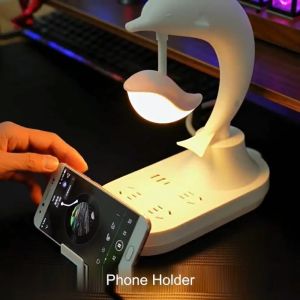 kokepope LED Desk Lamp Night Light with USB Charging Port and AC Power Outlet Strip